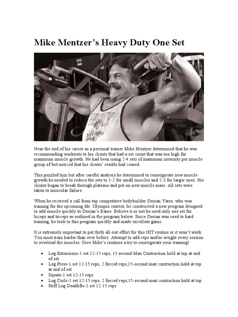 Libro Digital Oficial Heavy Duty Mike Mentzer / TRADUCIDO+ILUSTRACIONES+RUTINA ADAPTADA