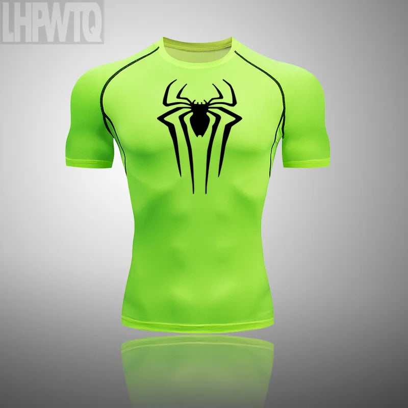 Camisetas compresivas Spiderman Fitness Gym