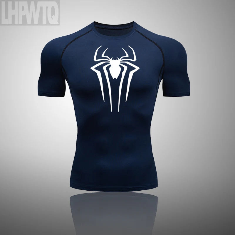 Camisetas compresivas Spiderman Fitness Gym