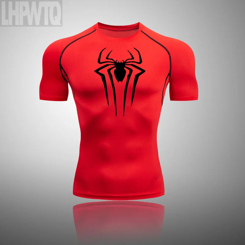 Camisetas compresivas Spiderman Fitness Gym